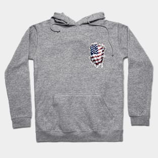 American flag pocket patriotic fourth of july Hoodie